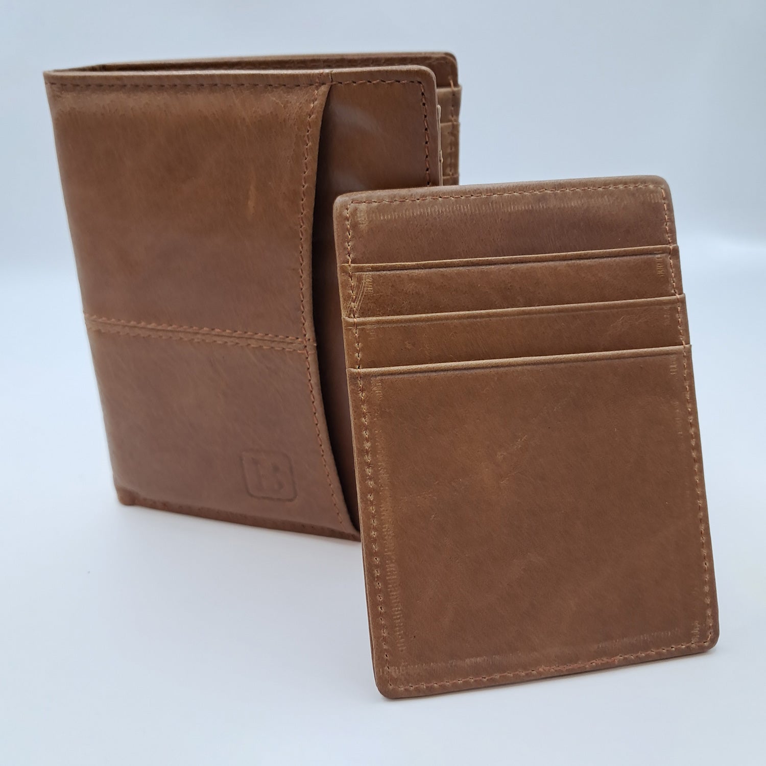 Billetera cuero tarjetero extraíble oilcoffee
