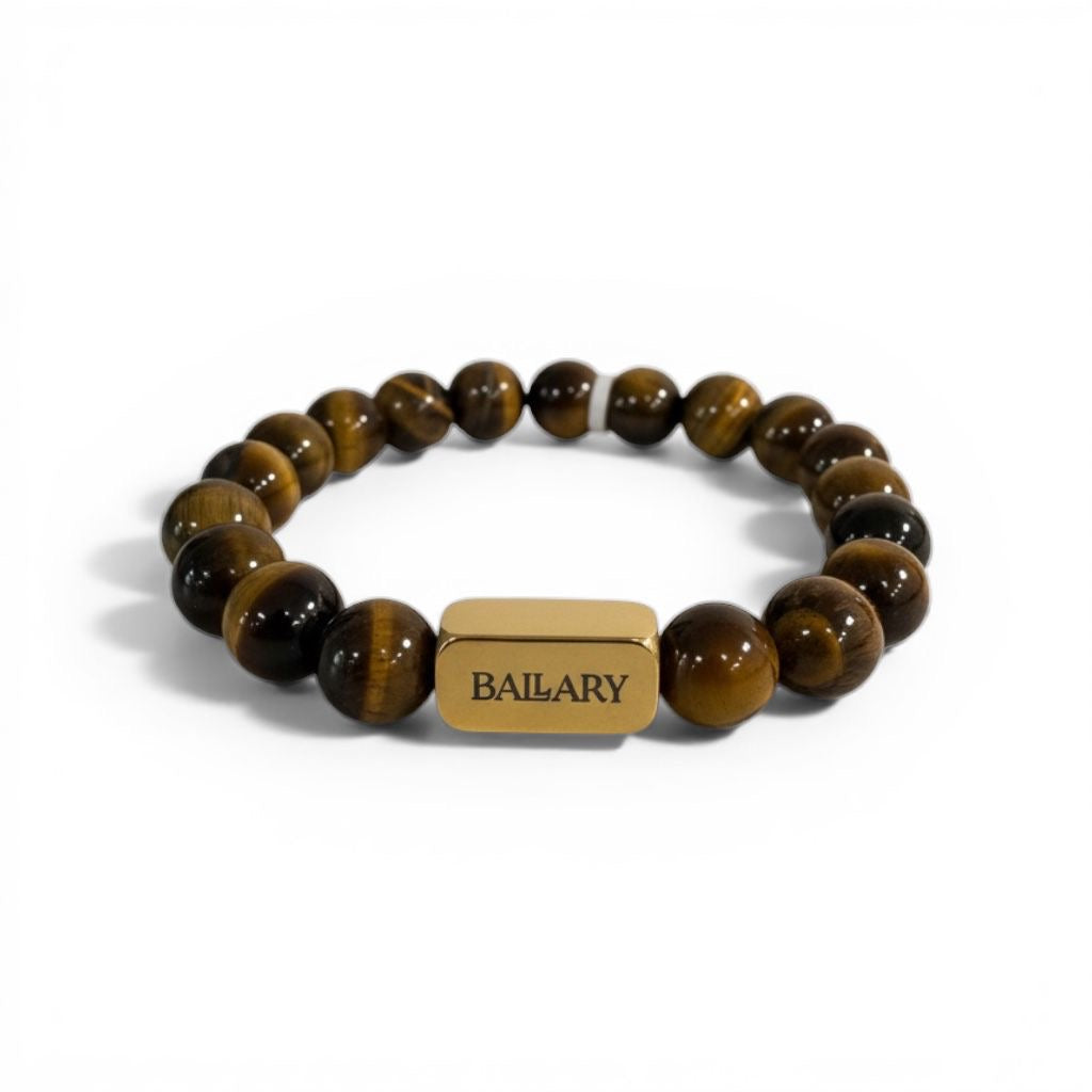 Pulsera Piedra Natural Elasticada "Tiger Eye Warrior" – Ojo de Tigre