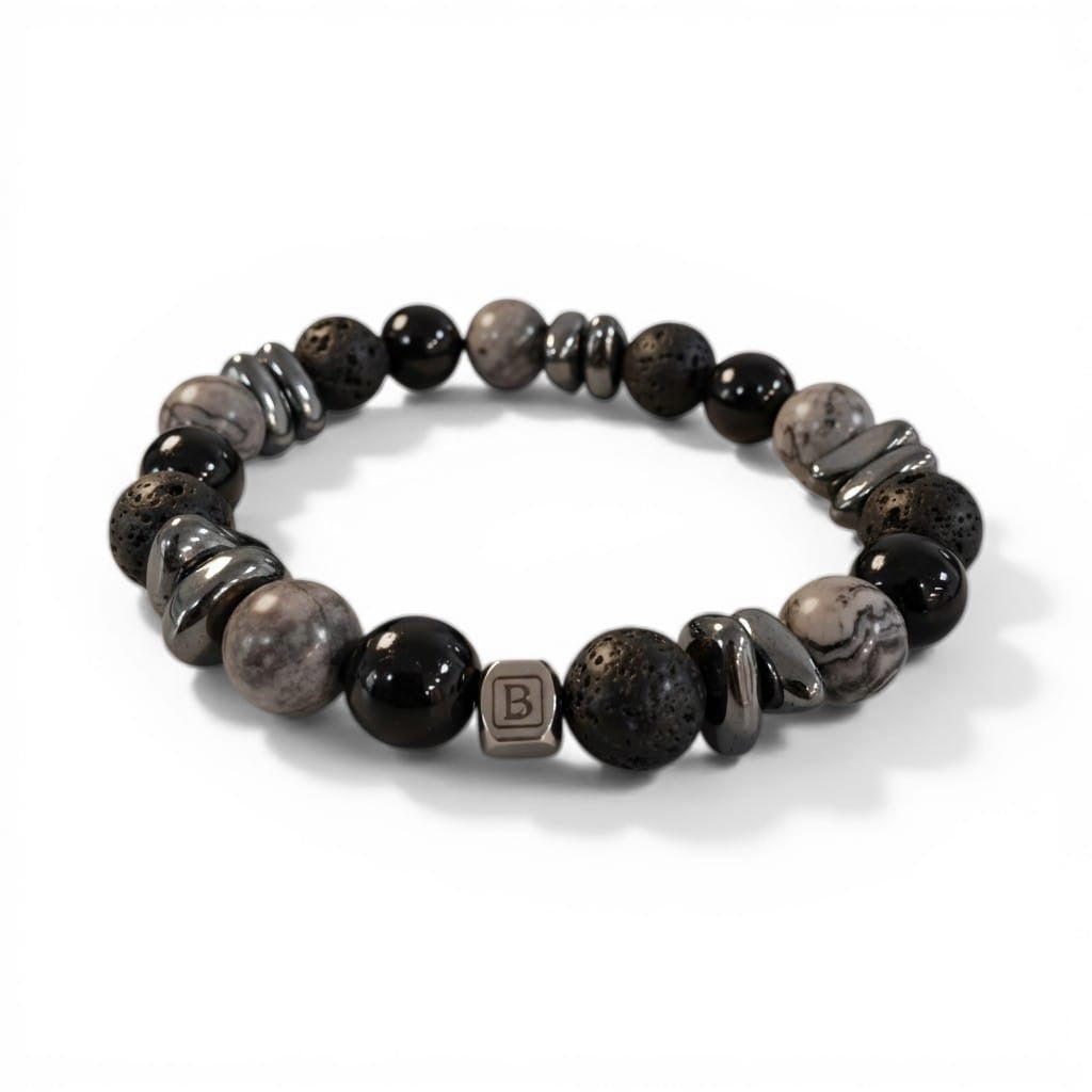 Pulsera Piedras Naturales Elasticada "Urban Stone" – Mix Piedras