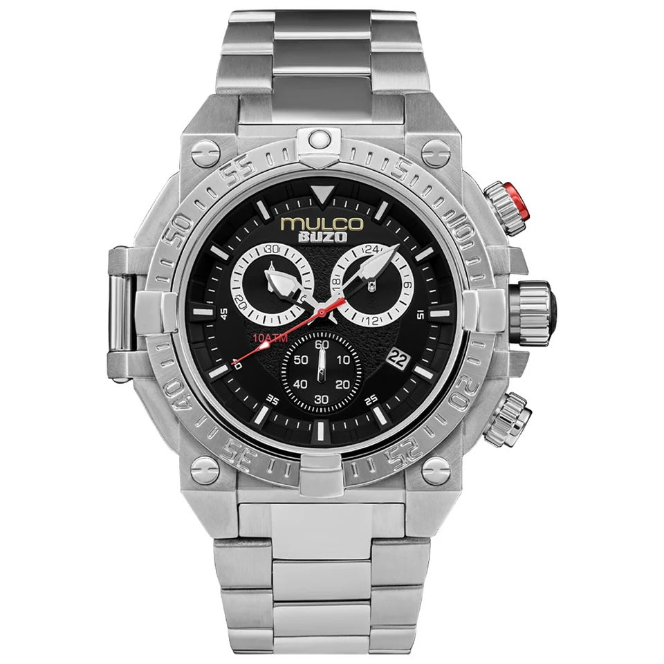 Reloj Mulco Buzo Stainless Steel Band Silver & Black Miyota JS05