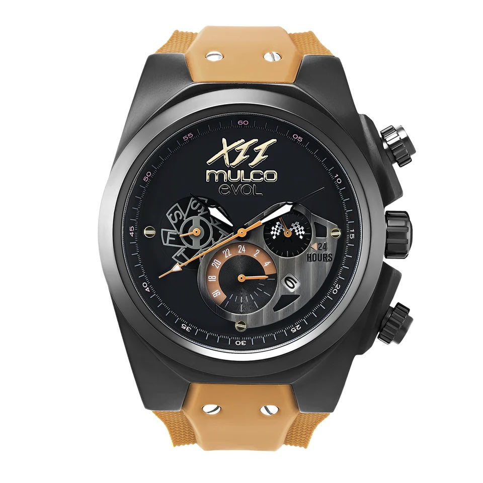 Reloj Mulco Evol Reloaded Black & Camel Miyota JP25