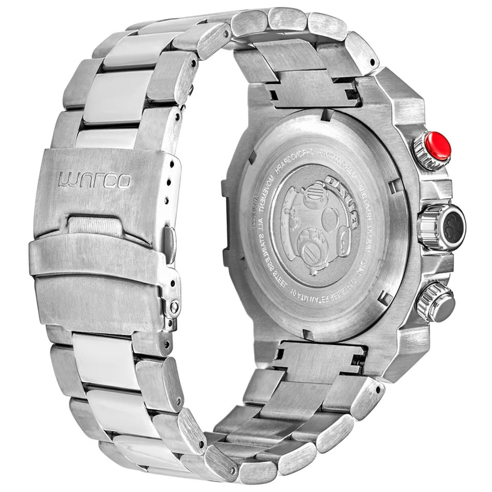 Reloj Mulco Buzo Stainless Steel Band Silver & Black Miyota JS05