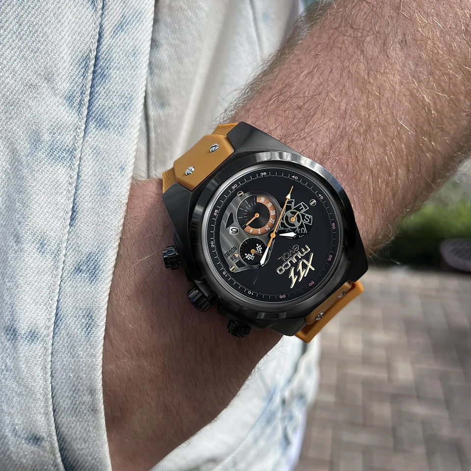 Reloj Mulco Evol Reloaded Black & Camel Miyota JP25