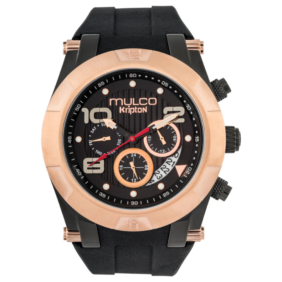 Reloj Mulco Kripton Viper Black and Rose Gold Miyota JP25