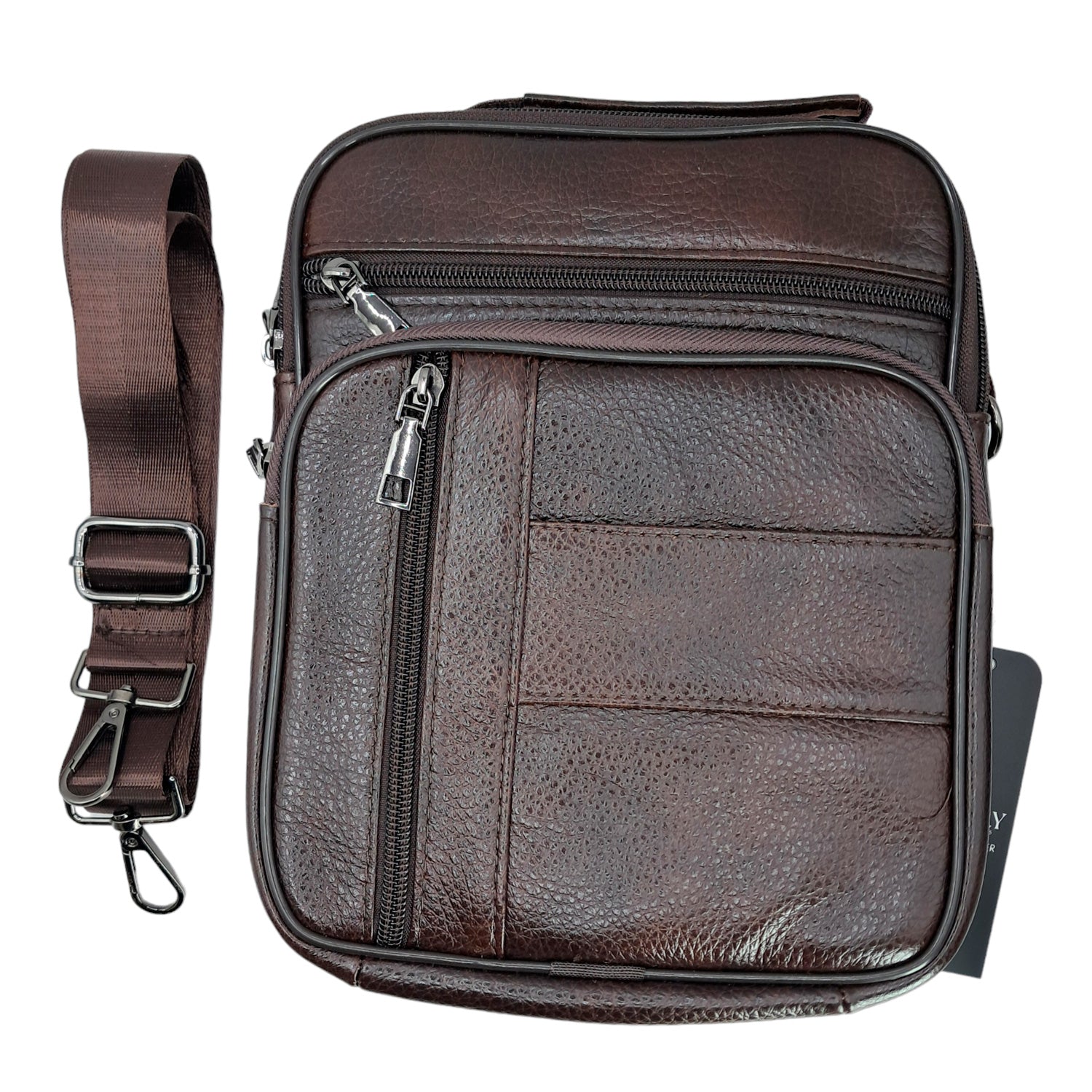 Bolso mensajero cuero coffee