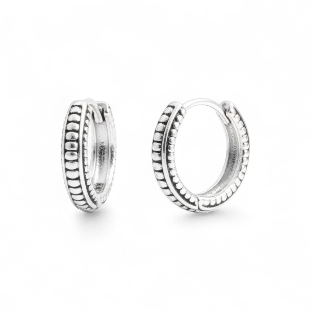 Aro Argolla Acero 316L – "Vintage Silver"