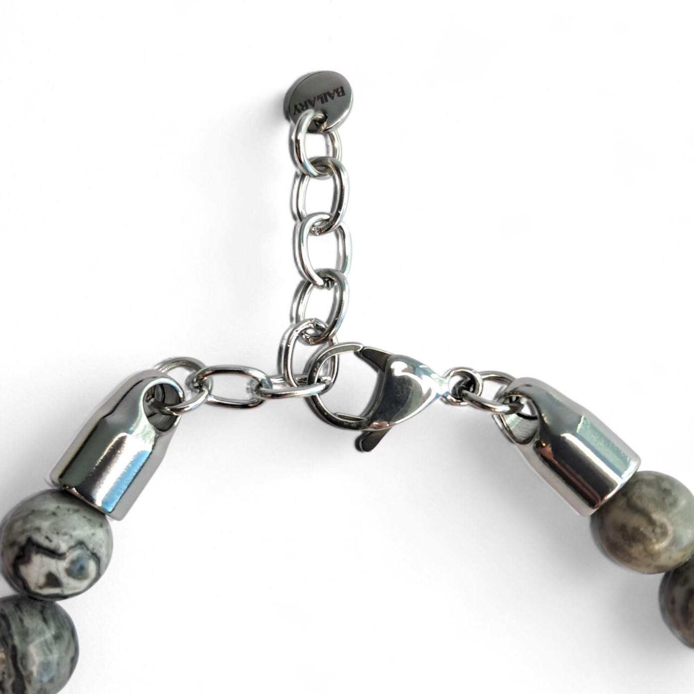 Pulsera Piedras Naturales "Abstract Grey" – Jaspe Picasso Grey