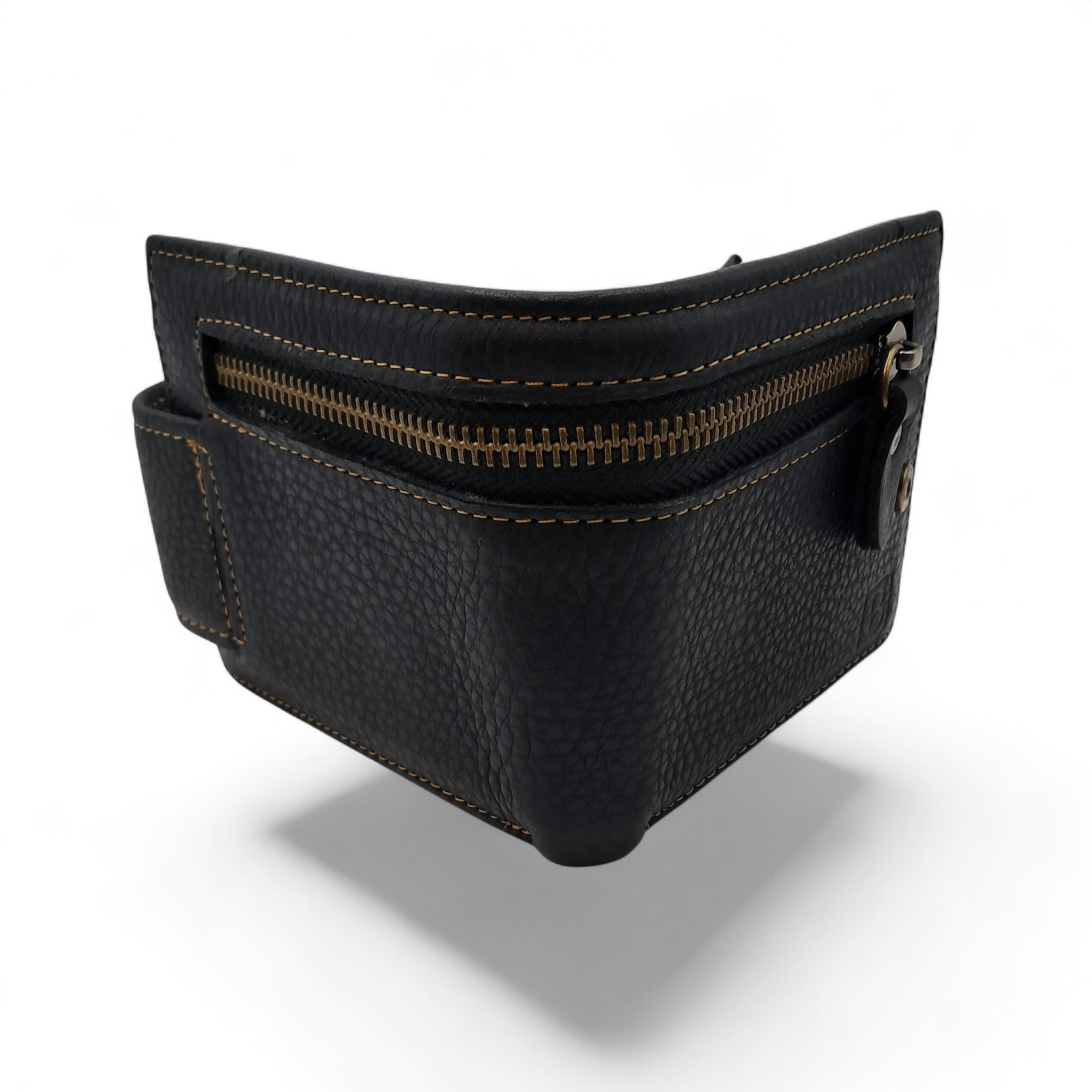 Billetera de Cuero Genuino Texturado – Black