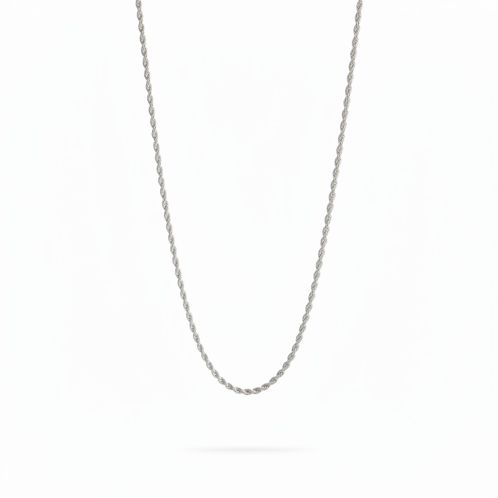 Collar Acero 316L – Cadena Turbillón silver