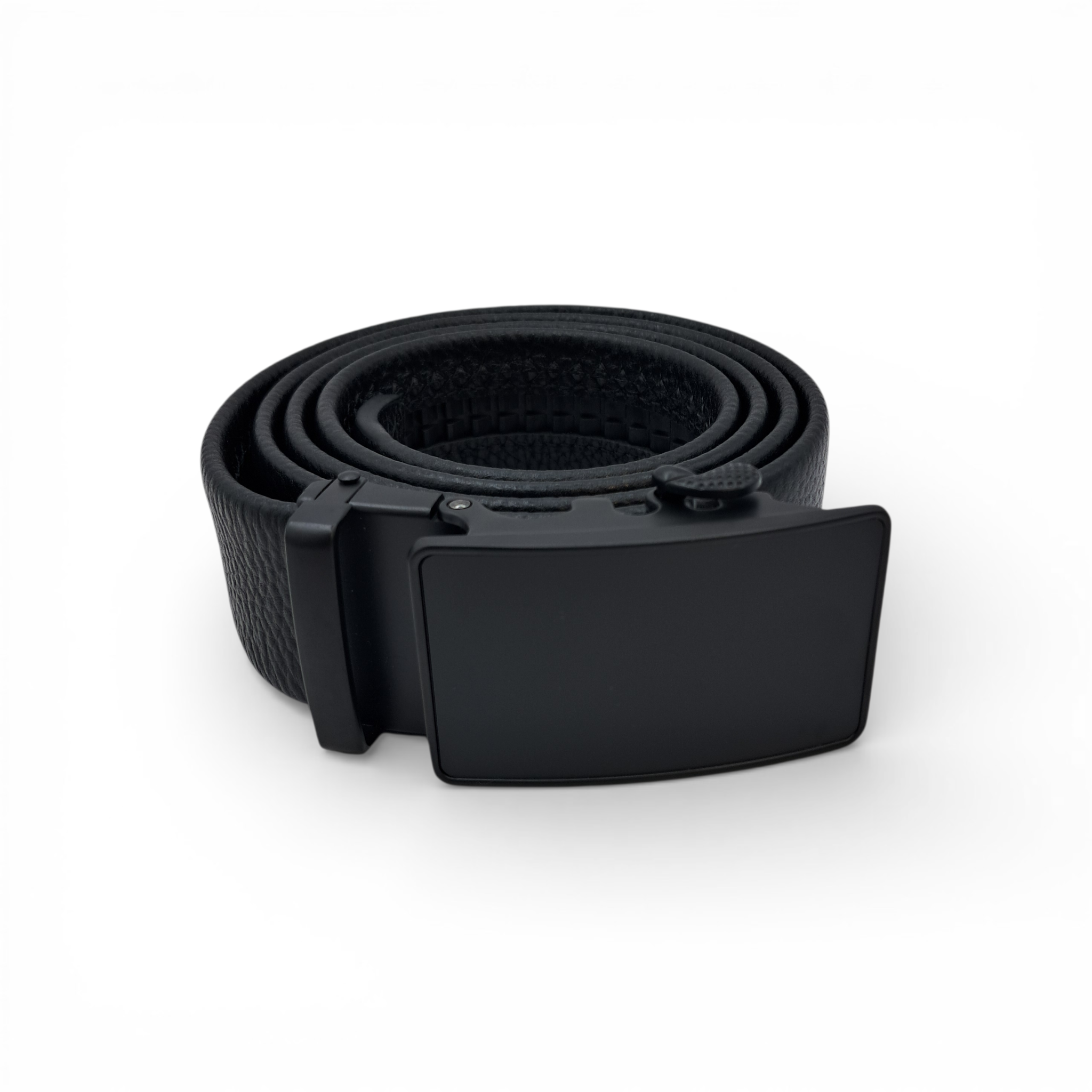 Cinturón de Cuero Genuino Casual, Ajuste Automático – Hebilla black