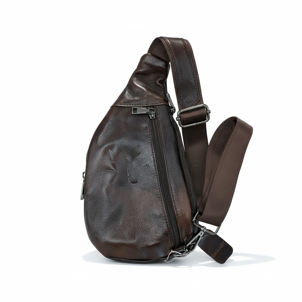 Bandolera de Cuero Genuino – Coffee