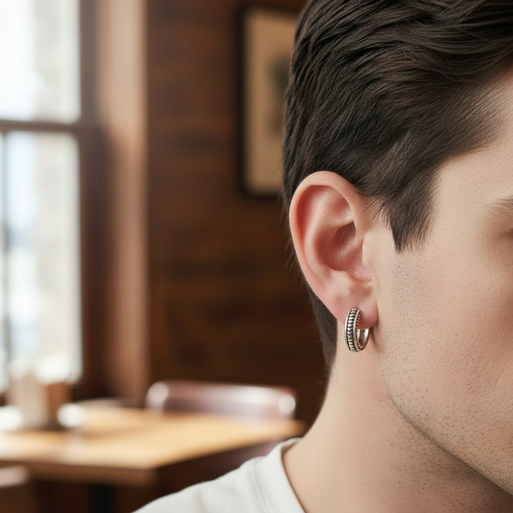 Aro Argolla Acero 316L – "Vintage Silver"