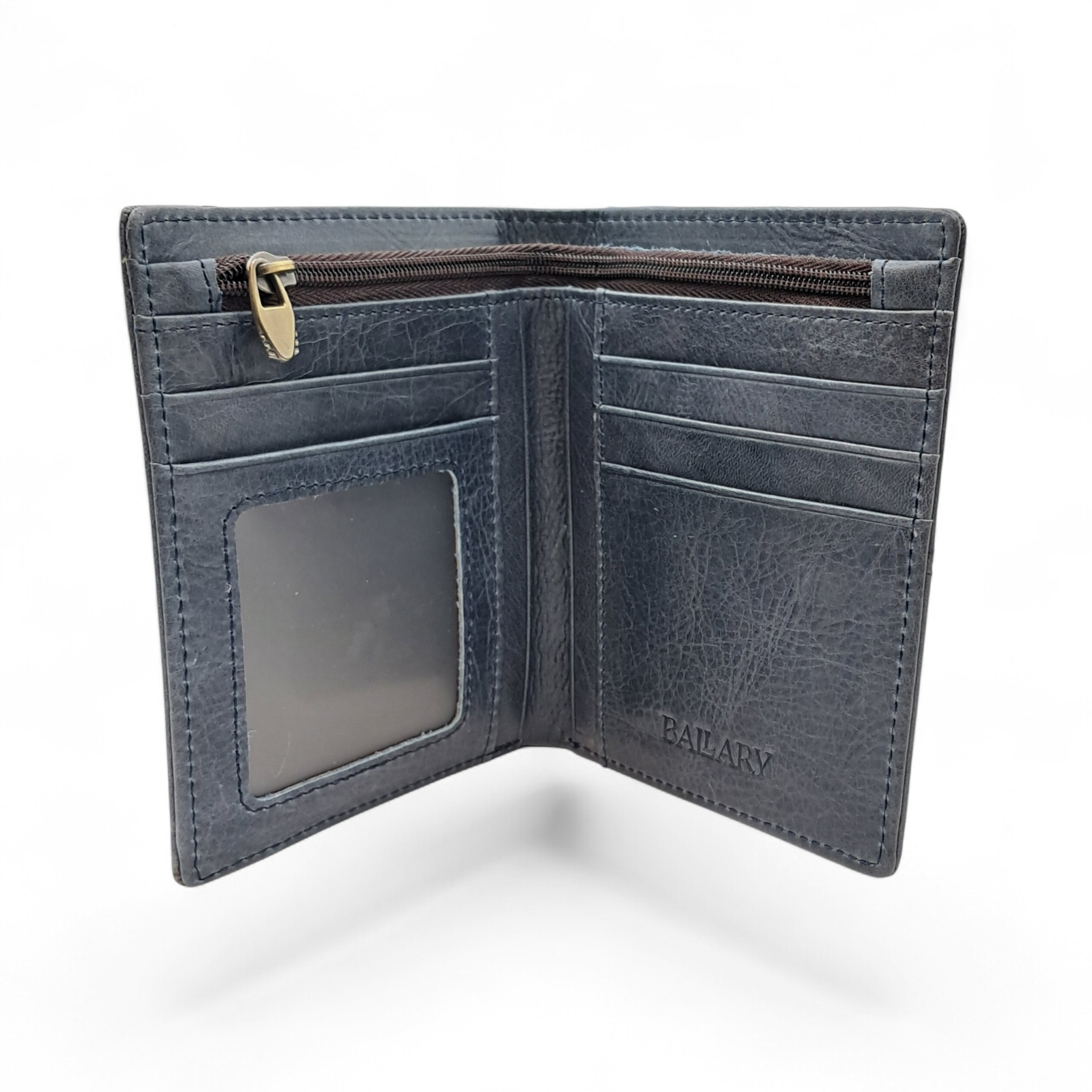 Billetera de Cuero Genuino con Tarjetero Extraíble – Blue