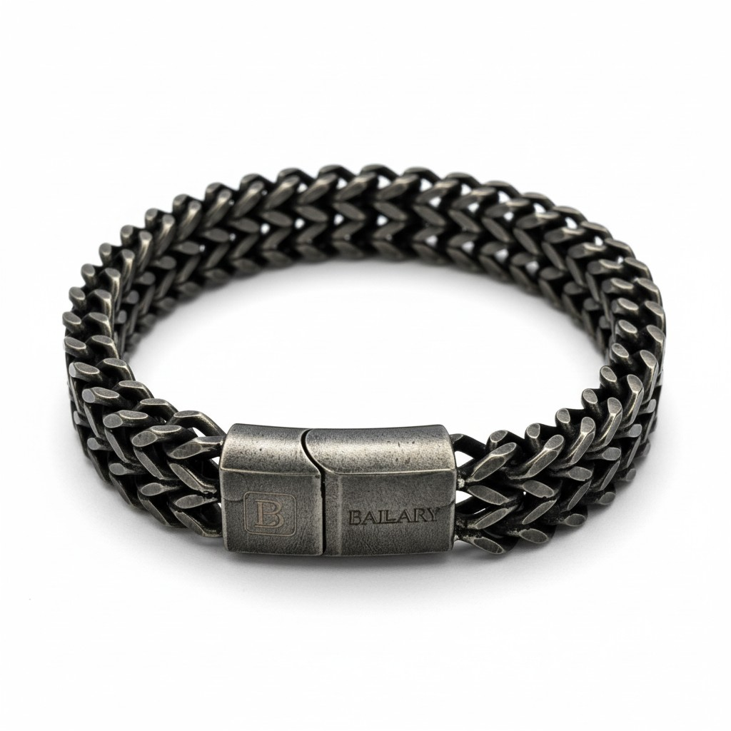Pulsera Acero 316L Turin Cadena Ancha – Envejecida