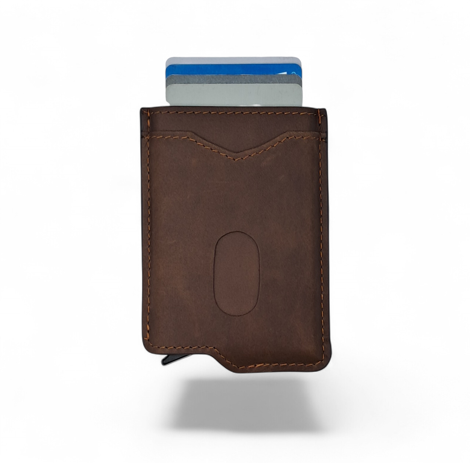 Billetera de Cuero Genuino – Estilo Tarjetero Delgado