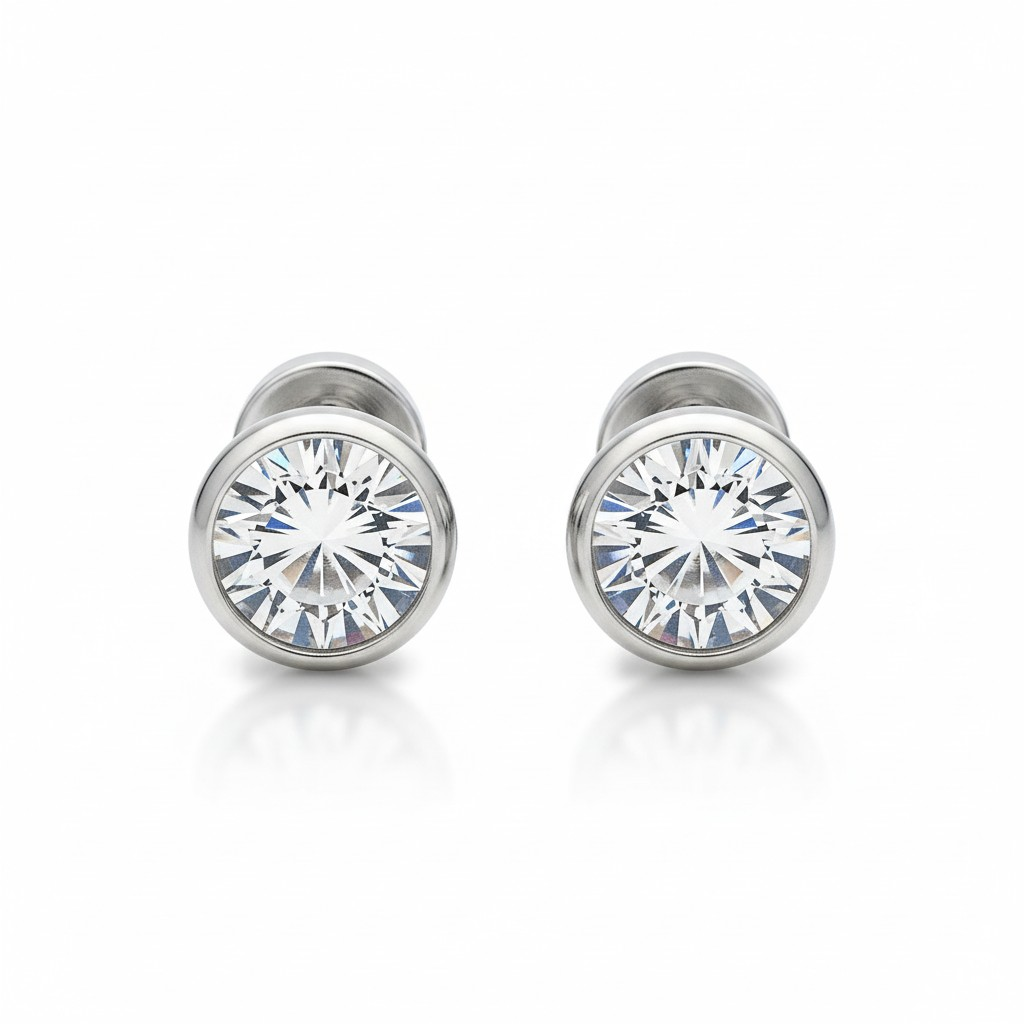 Aro Acero 316L Punto de Luz – Silver