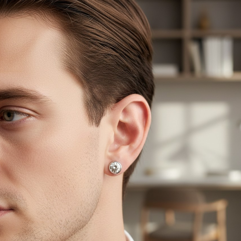 Aro Acero 316L Punto de Luz – Silver