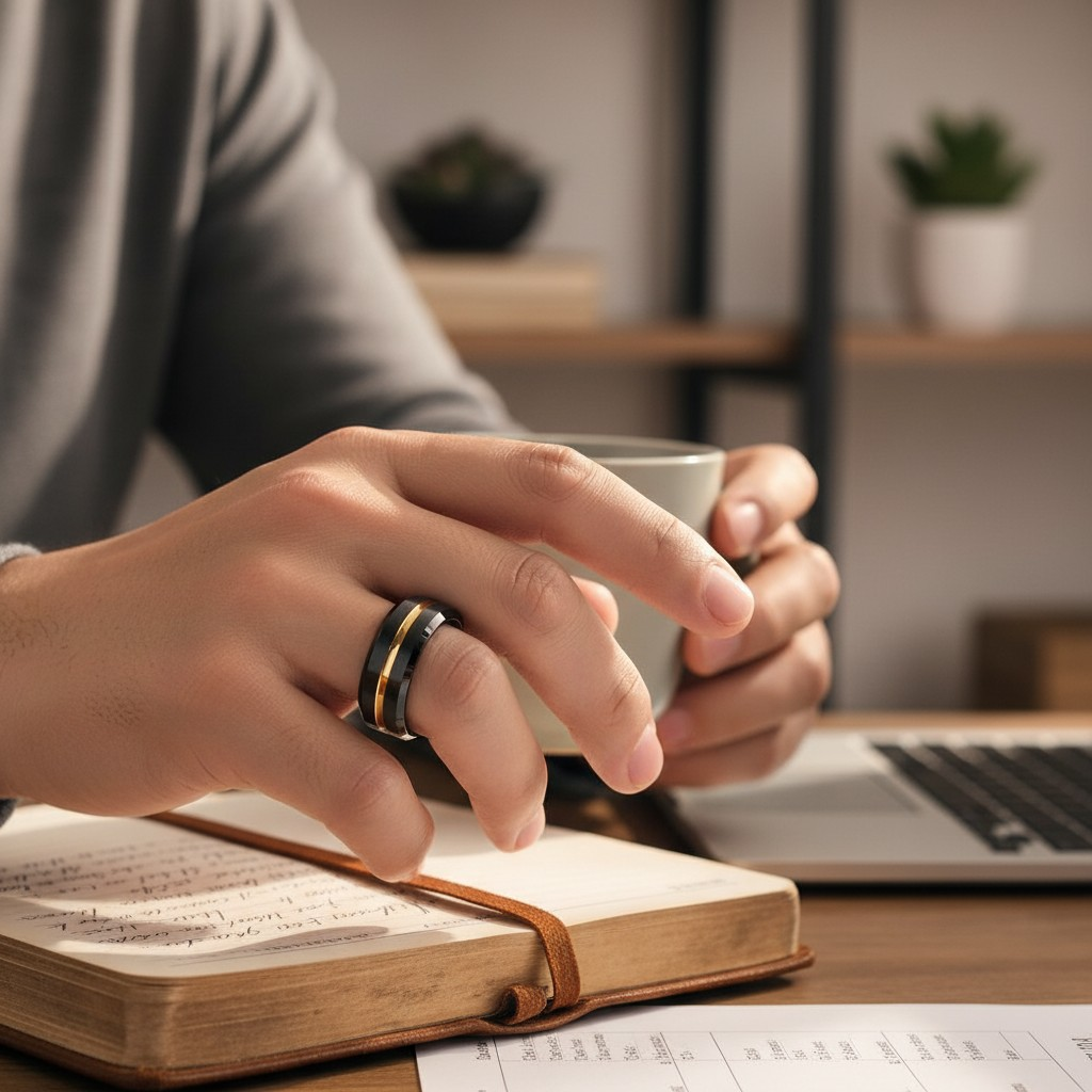 Anillo de Carburo Tungsteno – Black Gold