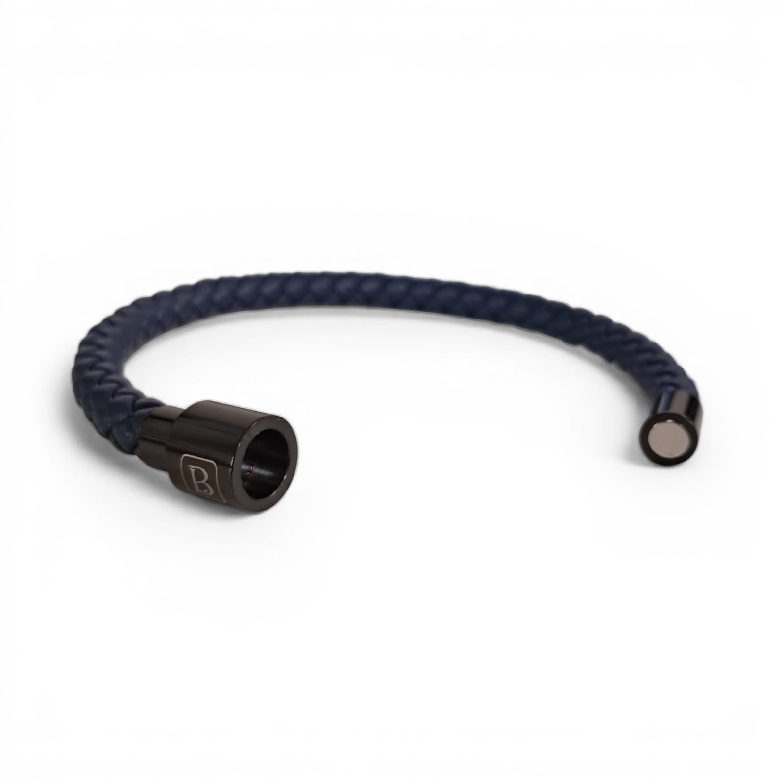 Pulsera Cuero Genuino "Elemental Braided" – Blue