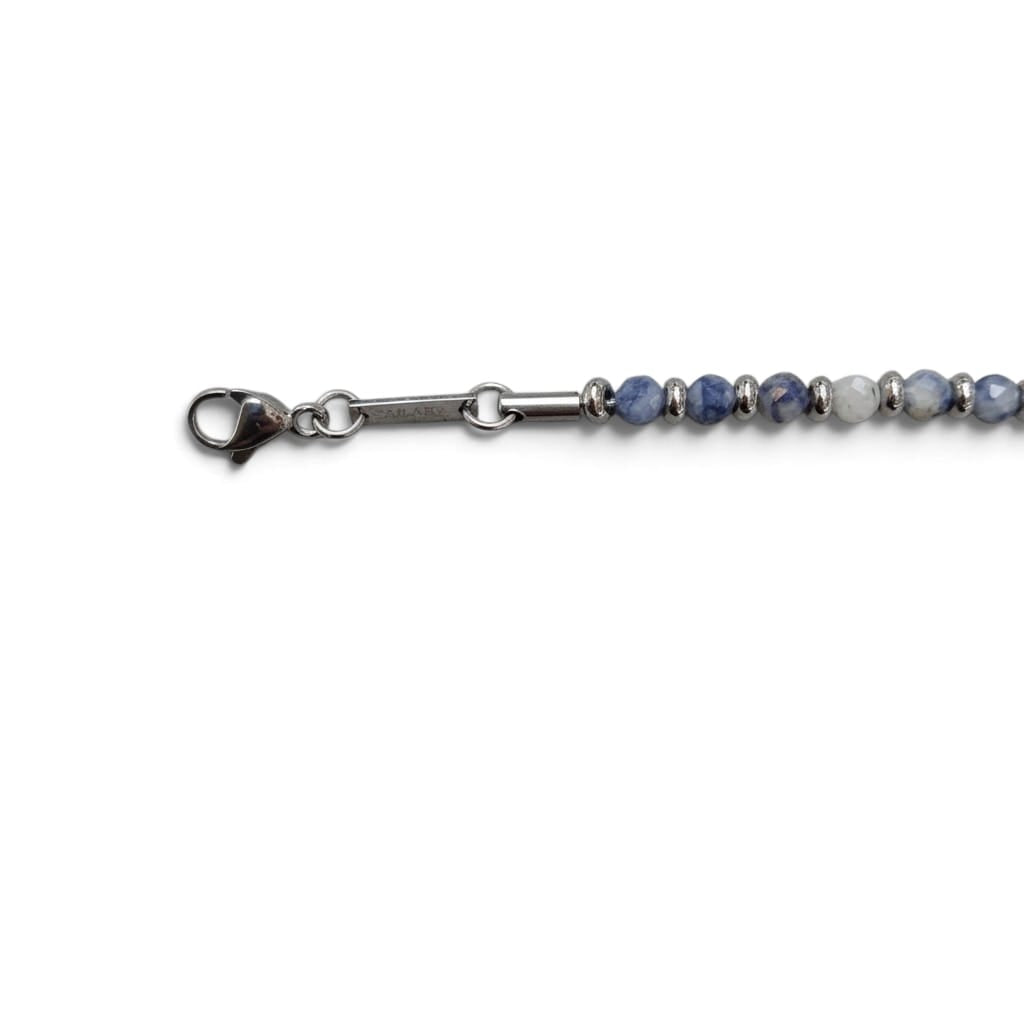 Pulsera Piedra Natural Picasso Blue –Broche Langosta