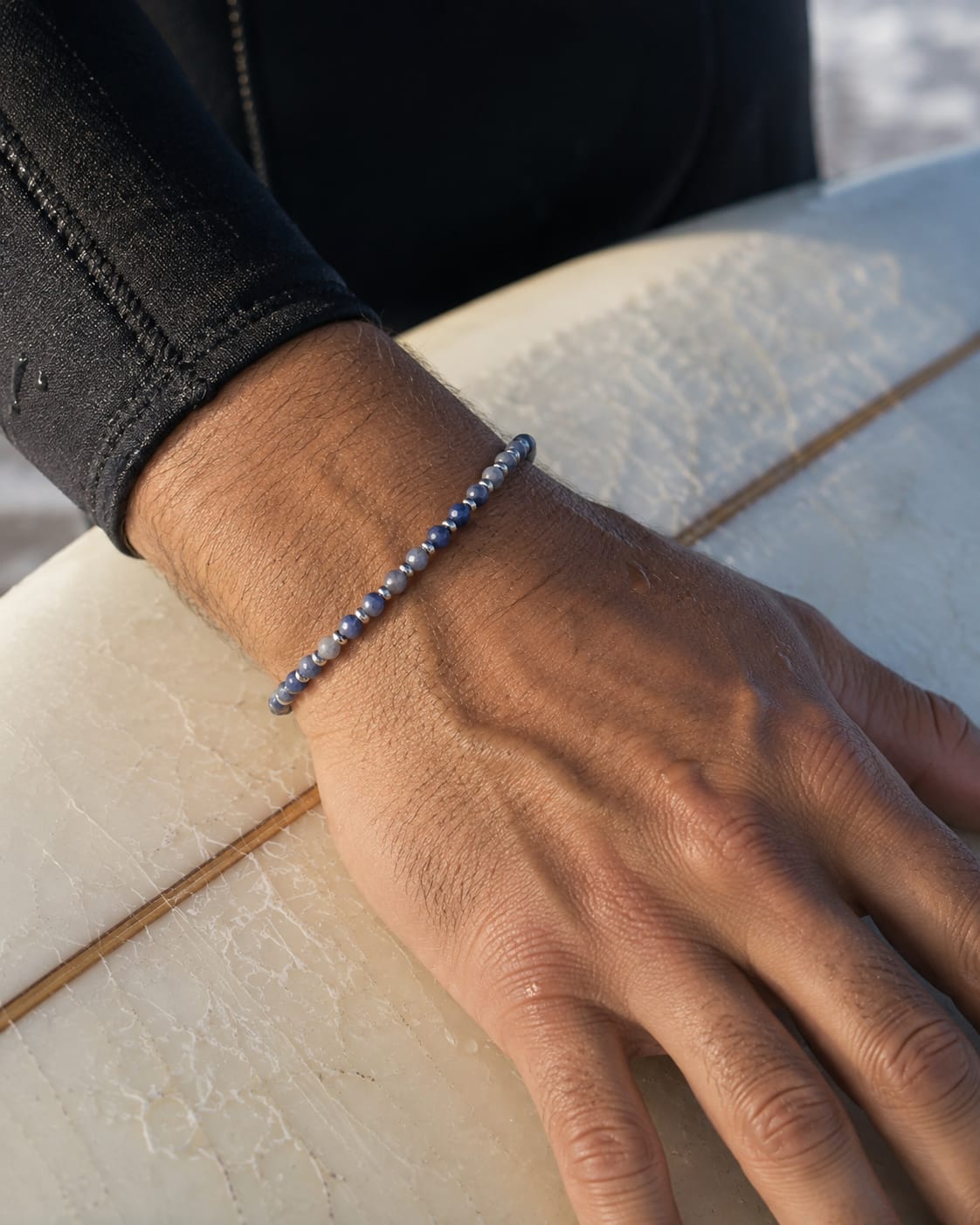 Pulsera Piedra Natural Picasso Blue –Broche Langosta