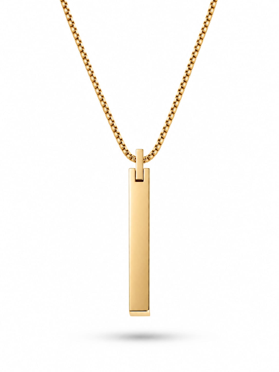 Collar Acero 316L – Barra Minimalista Gold– Gold Edition