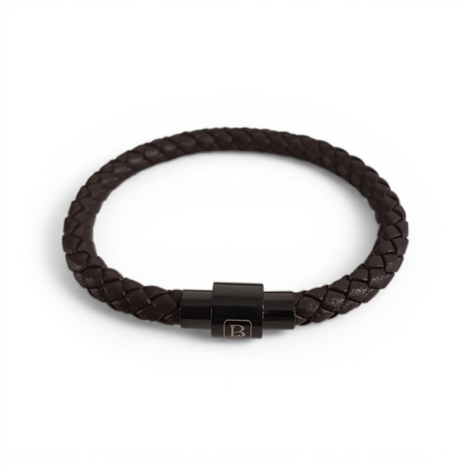 Pulsera Cuero Genuino "Elemental Braided" – Brown