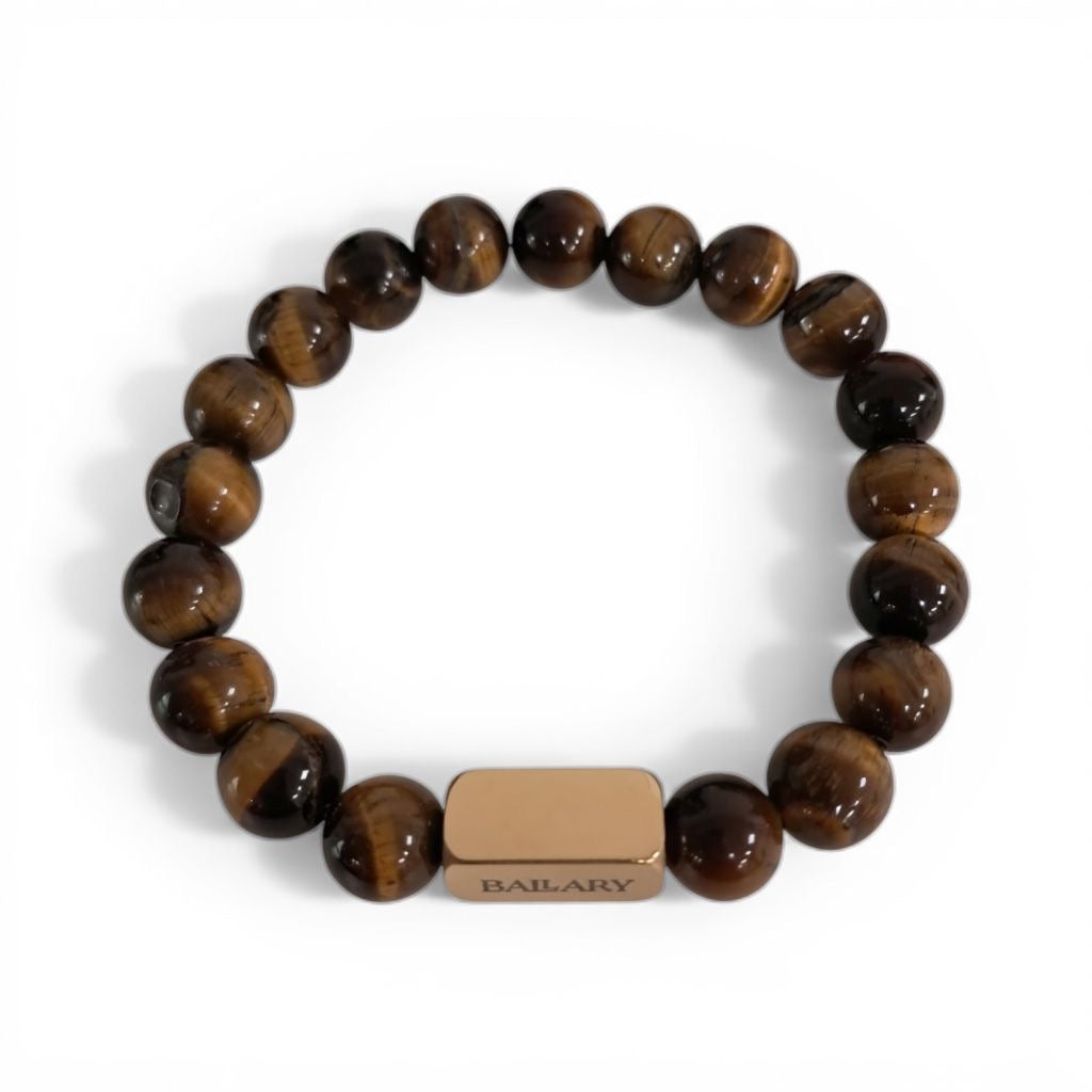 Pulsera Piedra Natural Elasticada "Tiger Eye Warrior" – Ojo de Tigre