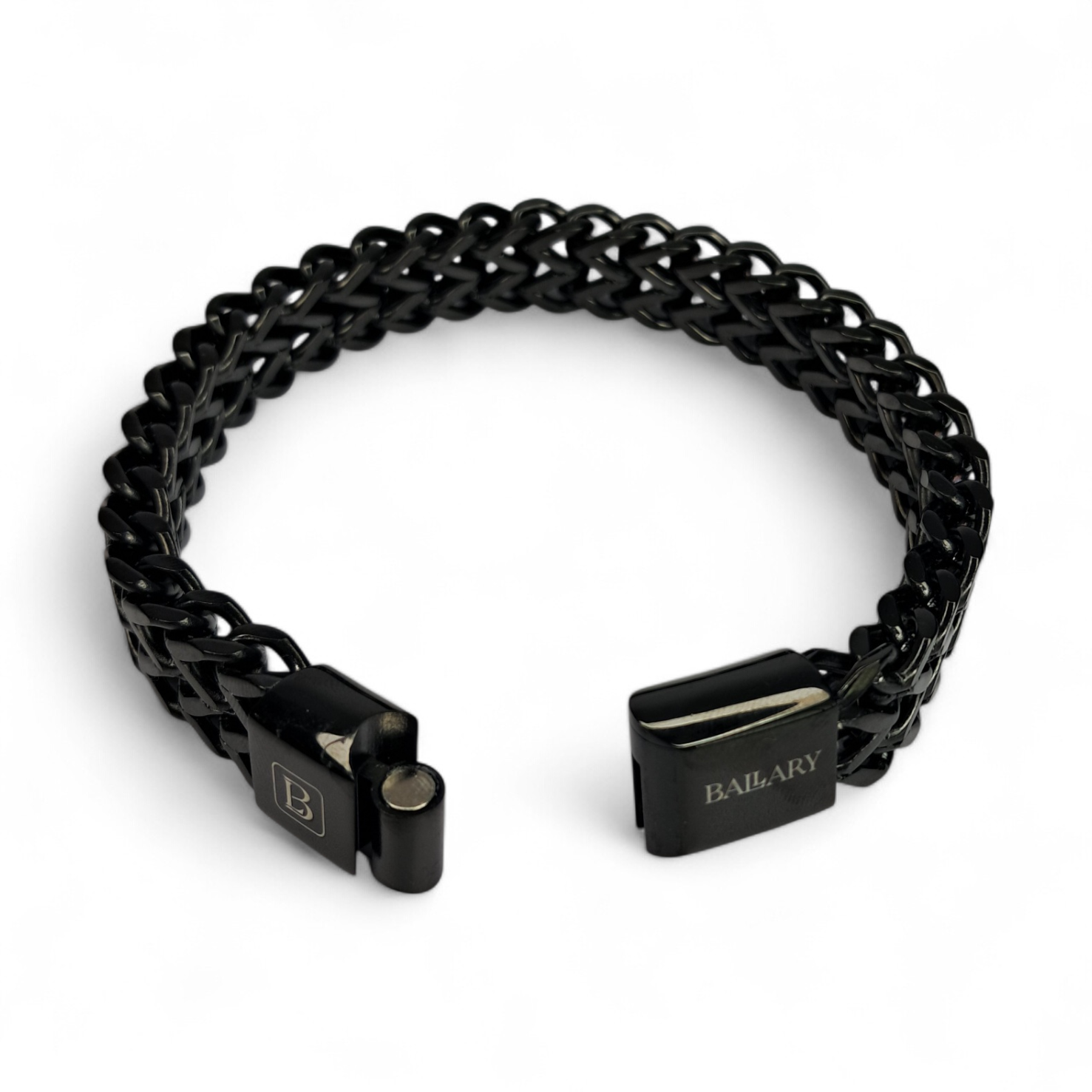 Pulsera Acero 316L Turín Cadena Ancha – Black