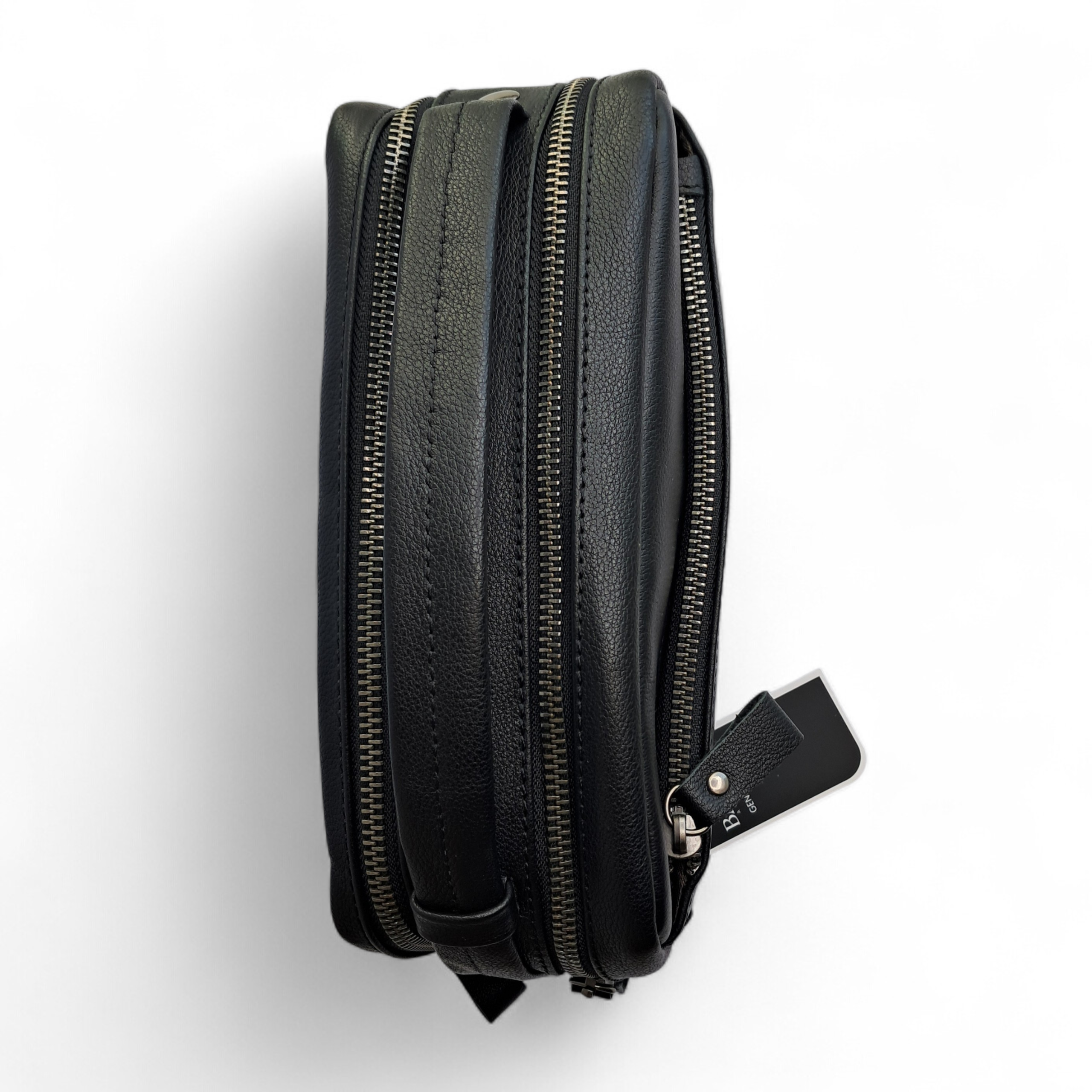 Bolso de Mano de Cuero Genuino – Black