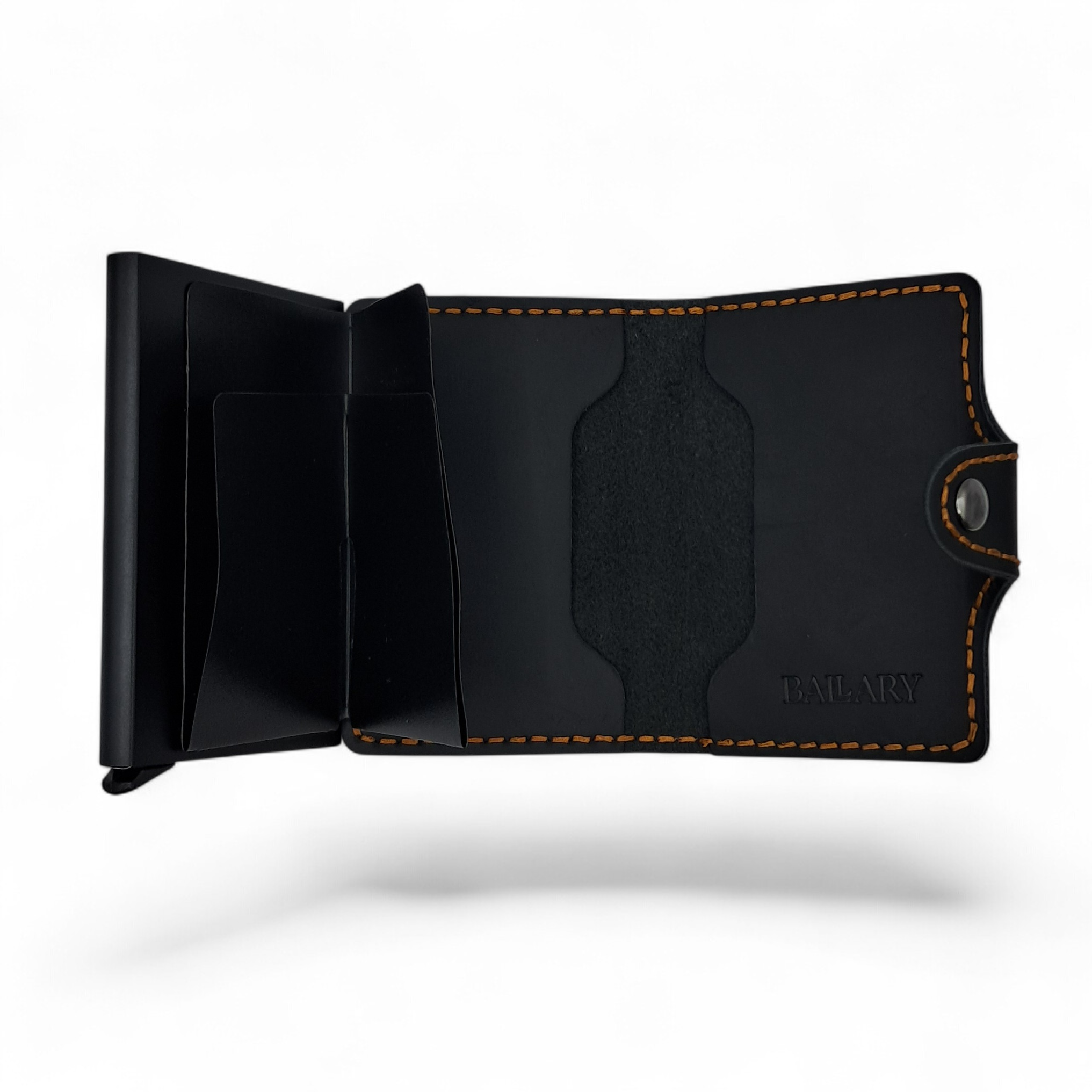 Billetera de Cuero Genuino – Tarjetero de Doble Hoja con Broche