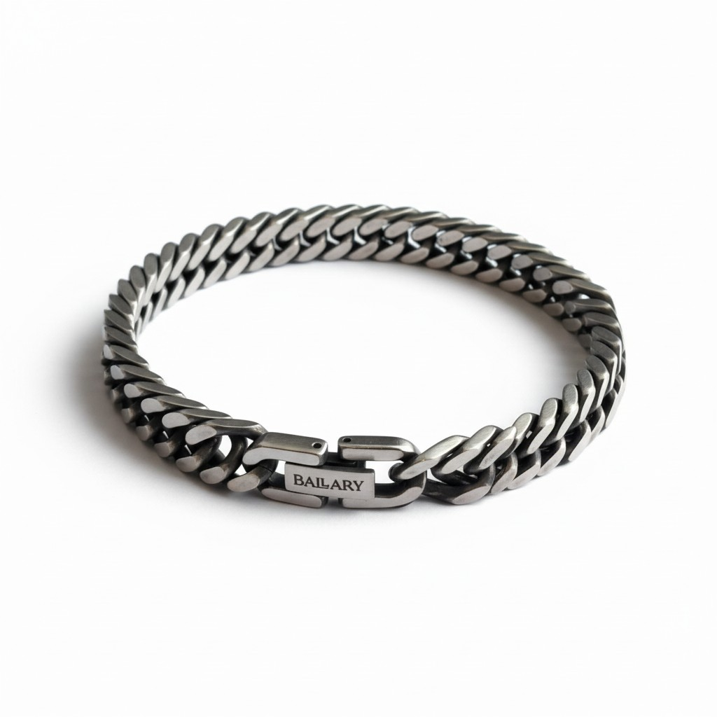 Pulsera Acero 316L Tipo Eslabón – Envejecido