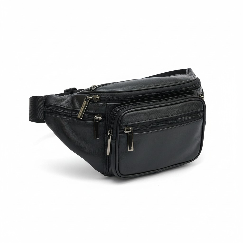 Banano de Cuero Genuino – Black