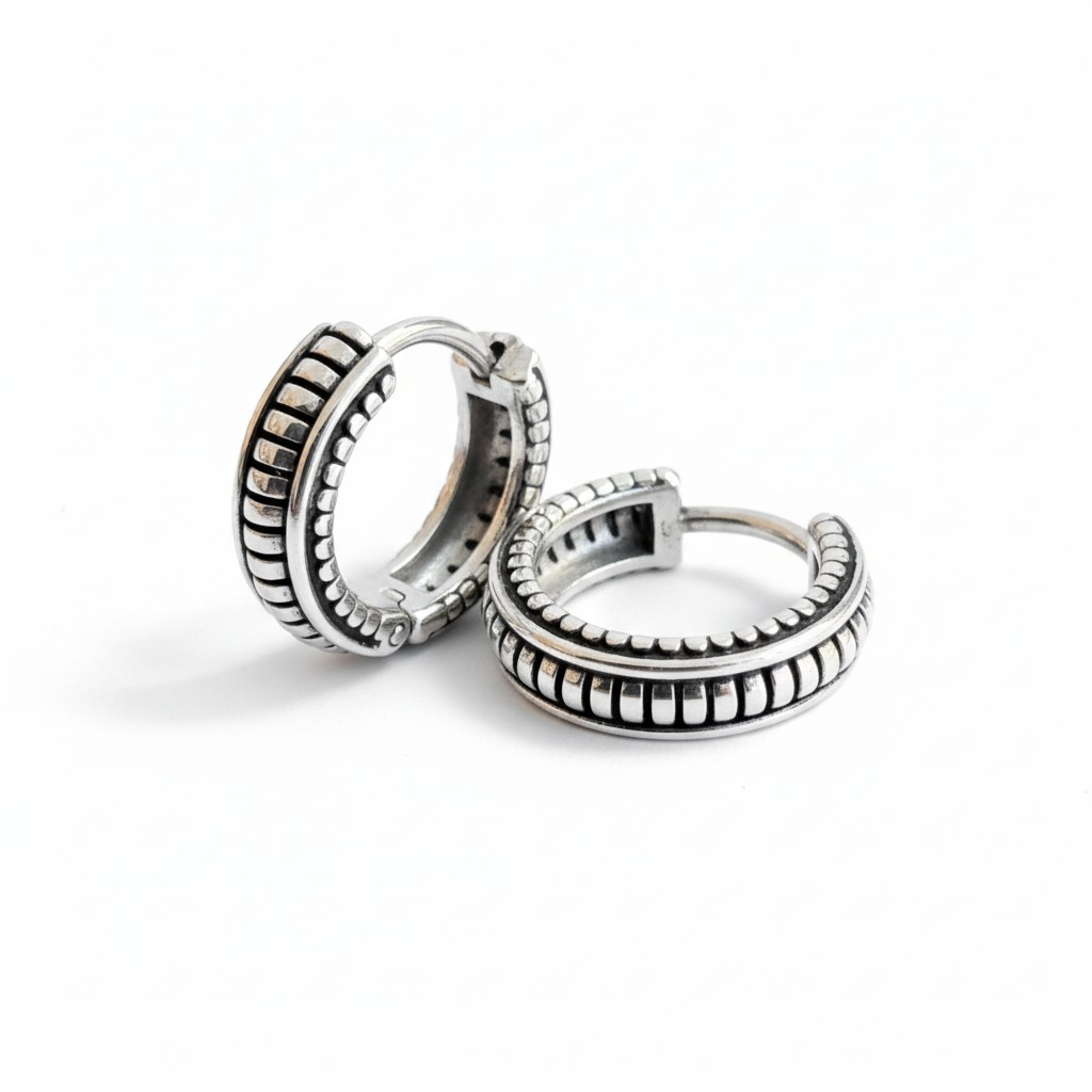 Aro Argolla Acero 316L – "Vintage Silver"